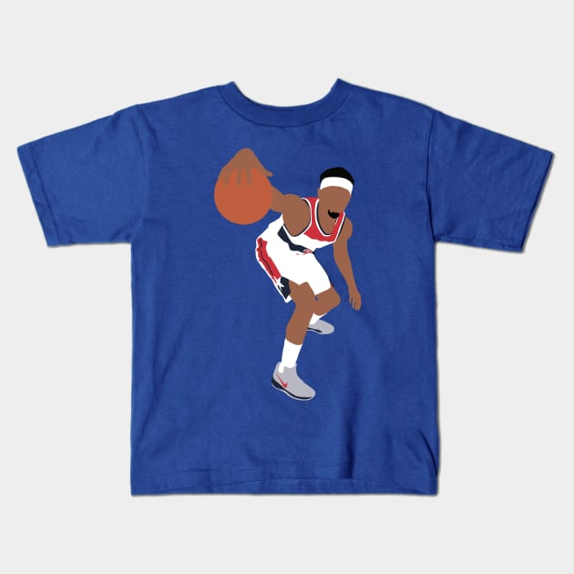 Bradley Beal Dribbling Kids T-Shirt by xRatTrapTeesx